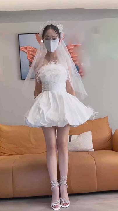 抖音 白玉花 眼镜御姐写真无内丝2#12V【6.19G】